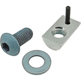 80/20® M8 x 16mm Blue BHSCS Washer & Roll-In T-Nut with Flex Handle Bright Zinc 75-3456