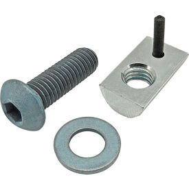80/20® M8 x 25mm Blue BHSCS Washer & Roll-In T-Nut with Flex Handle Bright Zinc 75-3458