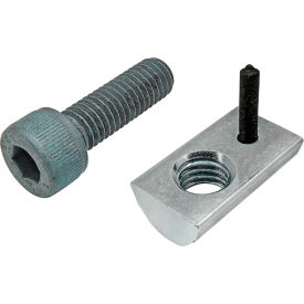 80/20® M8 x 25mm Blue SHCS & Roll-In T-Nut with Flex Handle Bright Zinc 75-3462