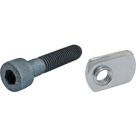 80/20® M8 x 40mm Blue SHCS with Slide-In Economy T-Nut - Offset Thread Bright Zinc 75-3479