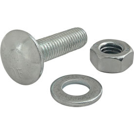 80/20® M8 x 30mm Bright Slide-In Flanged Economy T-Slot Stud with Washer & Hex Nut Bright Zinc 75-3502