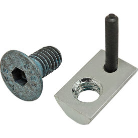 80/20® M6 x 12mm Blue FHSCS & Roll-In T-Nut with Flex Handle Bright Zinc 75-3505