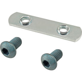 80/20® M6 x 10mm Blue BHSCS & Double Slide-In Economy T-Nut Bright Zinc 75-3509