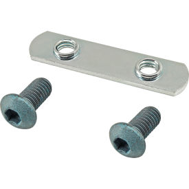80/20® M6 x 12mm Blue BHSCS with Double Slide-In Economy T-Nut Bright Zinc 75-3510