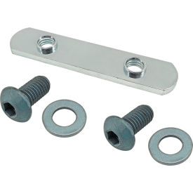 80/20® M8 x 16mm Blue BHSCS with Washer & Double Slide-In Economy T-Nut Bright Zinc 75-3514