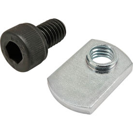 80/20® M8 x 12mm Black SHCS with Slide-In Economy T-Nut - Offset Thread Bright Zinc 75-3530