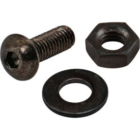 80/20® M4 x 12mm BHSCS with Washer & Hex Nut Black Zinc 75-3538