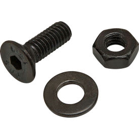 80/20® M4 x 12mm FHSCS with Washer & Hex Nut Black Zinc 75-3562