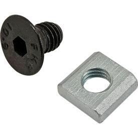 80/20® M5 x 8mm Black FHSCS with Slide-In Economy T-Nut Block Bright Zinc 75-3571
