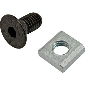80/20® M5 x 10mm Black FHSCS with Slide-In Economy T-Nut Block Bright Zinc 75-3572