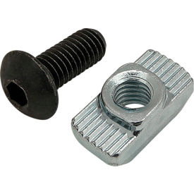 80/20® M5 x 12mm Black BHSCS with Standard Drop-In T-Nut Bright Zinc 75-3583