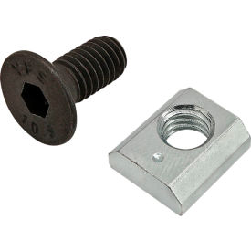 80/20® M6 x 14mm Black FHSCS with Standard Slide-In T-Nut Bright Zinc 75-3616