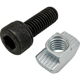 80/20® M8 x 20MM Black SHCS with Standard Drop-In T-Nut Bright Zinc 75-3630
