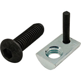 80/20® M6 x 20MM Black BHSCS with Roll-In T-Nut with Flex Handle Bright Zinc 75-3640