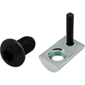 80/20® M6 x 10MM Black BHSCS with Roll-In T-Nut with Flex Handle Bright Zinc 75-3641