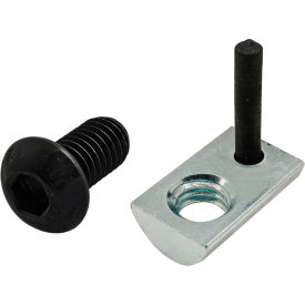80/20® M6 x 12MM Black BHSCS with Roll-In T-Nut with Flex Handle Bright Zinc 75-3642