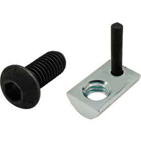 80/20® M6 x 14MM Black BHSCS & Roll-In T-Nut with Flex Handle Bright Zinc 75-3643