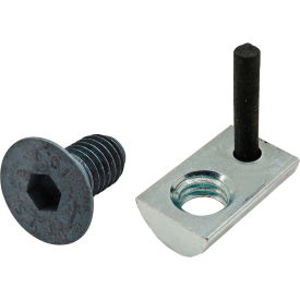 80/20® M6 x 12MM Black FHSCS with Roll-In T-Nut with Flex Handle Bright Zinc 75-3645