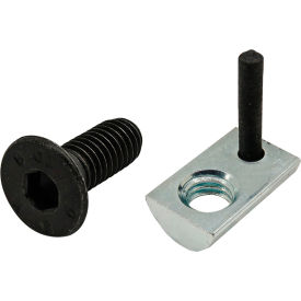 80/20® M6 x 16MM Black FHSCS w/25 S M6 X 1.0 Drop T-Nut with Flex Handle Bright Zinc 75-3647