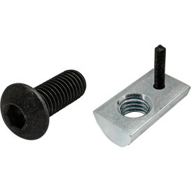 80/20® M8 x 20MM Black BHSCS & Roll-In T-Nut with Flex Handle Bright Zinc 75-3648