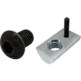 80/20® M8 x 12MM Black BHSCS & Roll-In T-Nut with Flex Handle Bright Zinc 75-3649