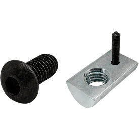 80/20® M8 x 16MM Black BHSCS & Roll-In T-Nut with Flex Handle Bright Zinc 75-3650