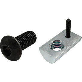 80/20® M8 x 18MM Black BHSCS & Roll-In T-Nut with Flex Handle Bright Zinc 75-3651