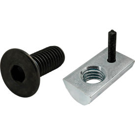 80/20® M8 x 20MM Black FHSCS and Roll-In T-Nut with Flex Handle Bright Zinc 75-3652