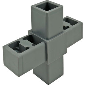 80/20® Quick Frame Series 4 Way Cross Connector Gray 9160