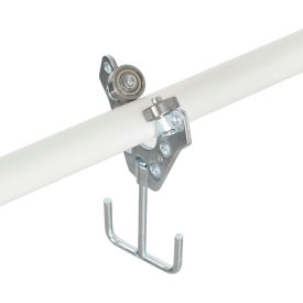 80/20® Pipe Series Sliding Double Hook Silver AW-ROLLER
