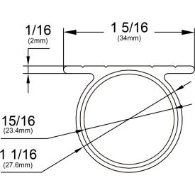 80/20® Flex pipe 8' Steel Flat Pipe ABS Coated Black FP-96-BK