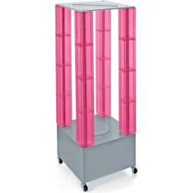 Global Approved 700228-PNK Multi-Tower Pegboard Floor Display 20