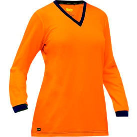 Pip Global Bisley® Women's Long Sleeve Shirt XL Hi-Vis Orange 310W6118-O/XL