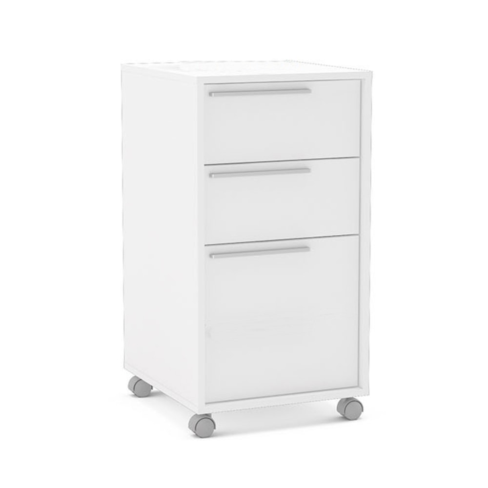 Boahaus 4305 18inD Lateral 3-Drawer Mobile File Cabinet, White MPN:4305-23