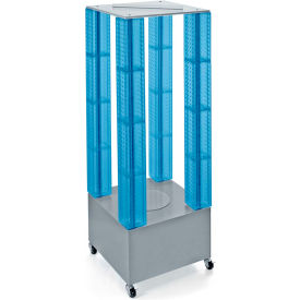 Global Approved 700228-BLU Multi-Tower Pegboard Floor Display 20