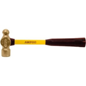 AMPCO® H-4FG Non-Sparking Ball Peen Hammer W/ Fiberglass Handle 2Lb 14