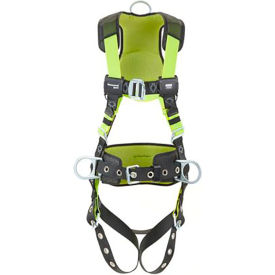 Honeywell Miller H500 Construction Comfort Harness with Front D-Ring Tongue Buckle 2XL Green H5CC311123
