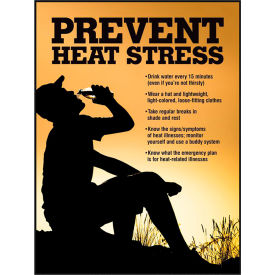 Accuform SP125033 Safety Poster PREVENT HEAT STRESS 22