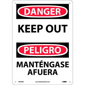 NMC™ Bilingual Plastic Sign Danger Keep Out 10