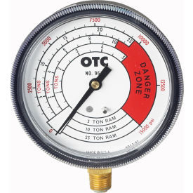 OTC Gauge Pressure And Tonnage 4 Scales 0-10000 PSI 0-5 Ton 0-10 Ton And 0-25 Ton 9652