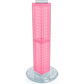 Global Approved 700227-PNK Four Sided Pegboard Tower Display W/ Revolving 9