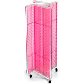 Global Approved 700443-PNK Pinwheel Pegboard Display W/Wheel Base 13.5