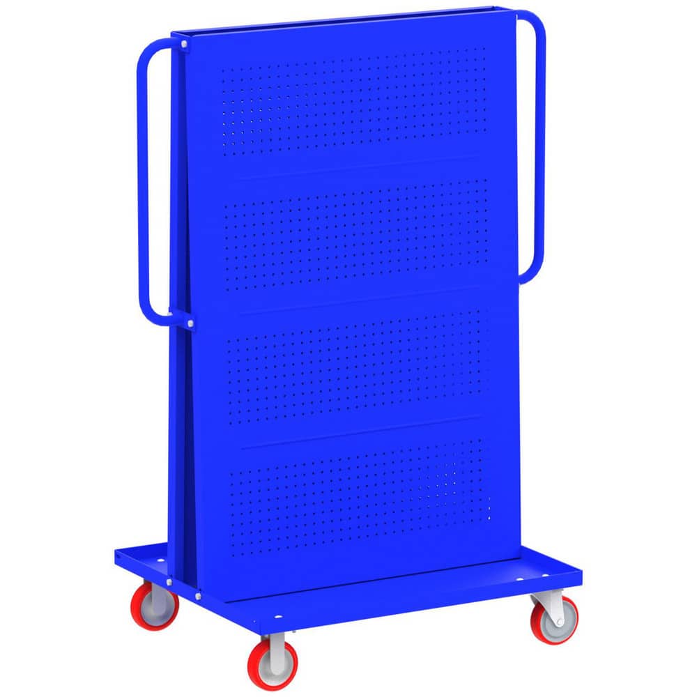 Mobile Work Stands; Stand Type: Mobile A-Frame Lean Tool Cart ; Stand Style: A-Frame ; Brake Type: Wheel Brake ; Leg Style: Fixed ; Load Capacity: 1000 ; Color: Blue MPN:F89550B