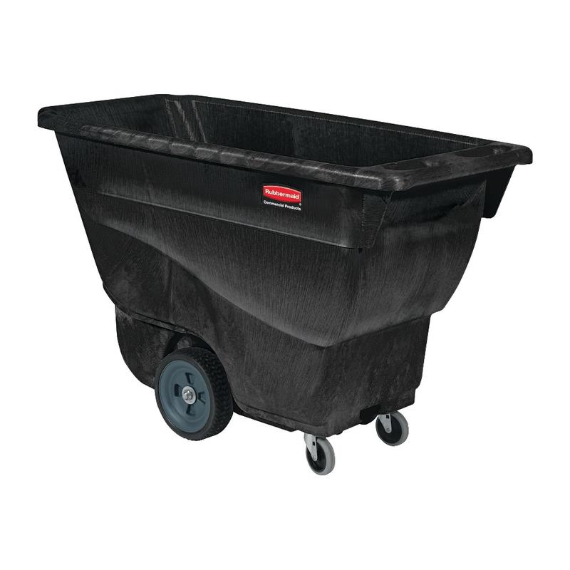 Rubbermaid Commercial Utility Duty Tilt Truck - 450 lb Load Capacity - Structofoam - 26in Width x 53in Depth x 33in Height - Black - 1 Each MPN:FG9T1300 BLA