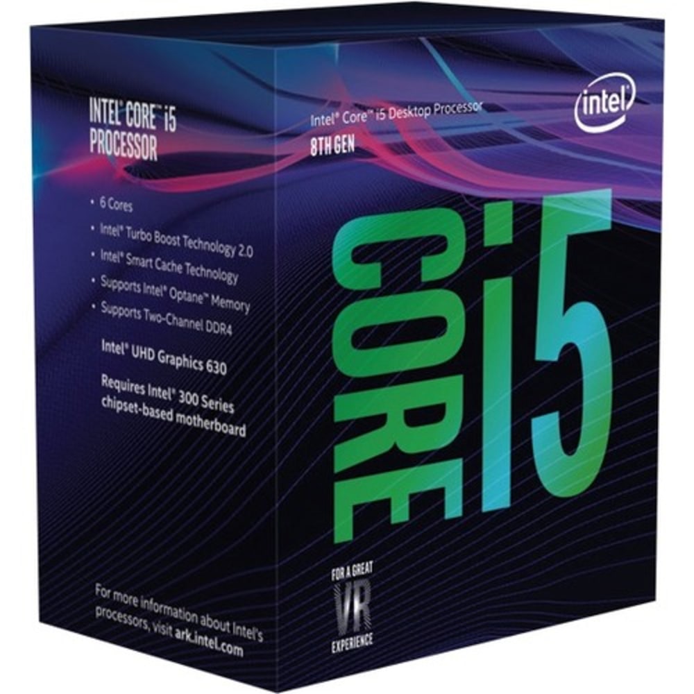 Intel Core i5 i5-8400 Hexa-core (6 Core) 2.80 GHz Processor - OEM Pack - 9 MB L3 Cache - 64-bit Processing - 3.80 GHz Overclocking Speed - Socket H4 LGA-1151 - Intel HD Graphics - 65 W MPN:CM8068403358811