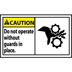 Graphic Machine Labels - Caution Do Not Operate Without Guards In Place CGA6AP