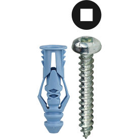L.H.Dottie® Triple Grip Anchor Kit w/ Square Pan Head Screw #10 Tuff Pack 201 Pieces TG10KSQTP
