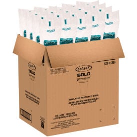 SOLO® Thermoguard Paper Hot Drink Cups 16 oz. Cap White Sustainable Forest Design 600/Carton DWTG16W