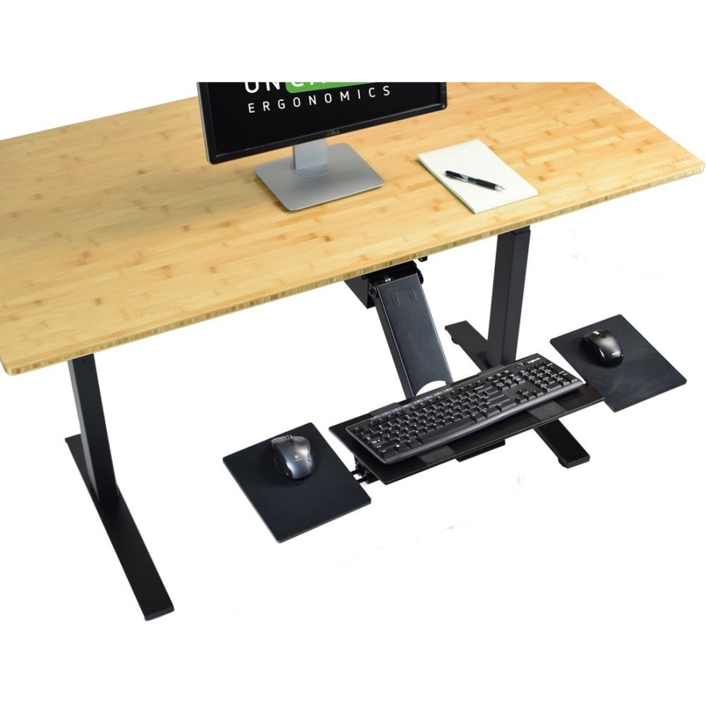 KT2 Ergonomic Sit Stand Computer Keyboard Tray Uncaged Ergonomics ___REALPIPE___ Adjustable Tilt Standing Desk Keyboard Drawer Raise Keyboards Above Desk Level MPN:KT2-B