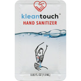 KleanTouch™ Liquid Alcohol Hand Sanitizer 1.5 ml (0.05 oz) Single-Use Packet 250 Packets/Box - Pkg Qty 4 VS-HS-15-250ct